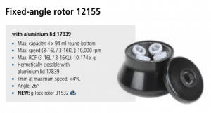 Centrífuga Sigma 3-16L e 3-16 KL rotor 12155 imagem 11