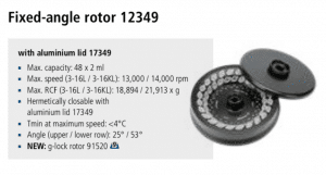 Centrífuga Sigma 3-16L e 3-16 KL rotor 12349 imagem 3