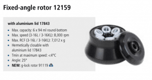 Centrífuga Sigma 3-16L e 3-16 KL rotor 12159 imagem 7