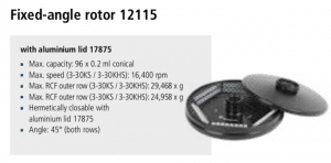 Ultracentrífuga de Bancada Sigma 3-30KS e 3-30KHS rotor 12115 imagem 7