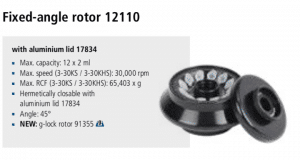 Ultracentrífuga de Bancada Sigma 3-30KS e 3-30KHS rotor 12110 imagem 8