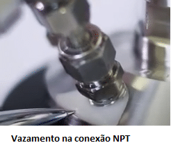 Teste de vazamento em reatores de alta pressão